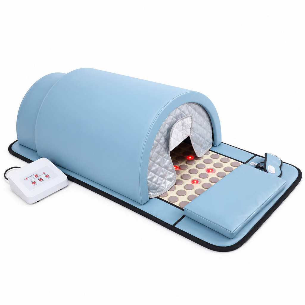 Whole bian stones infrared sauna dome with red photon lights