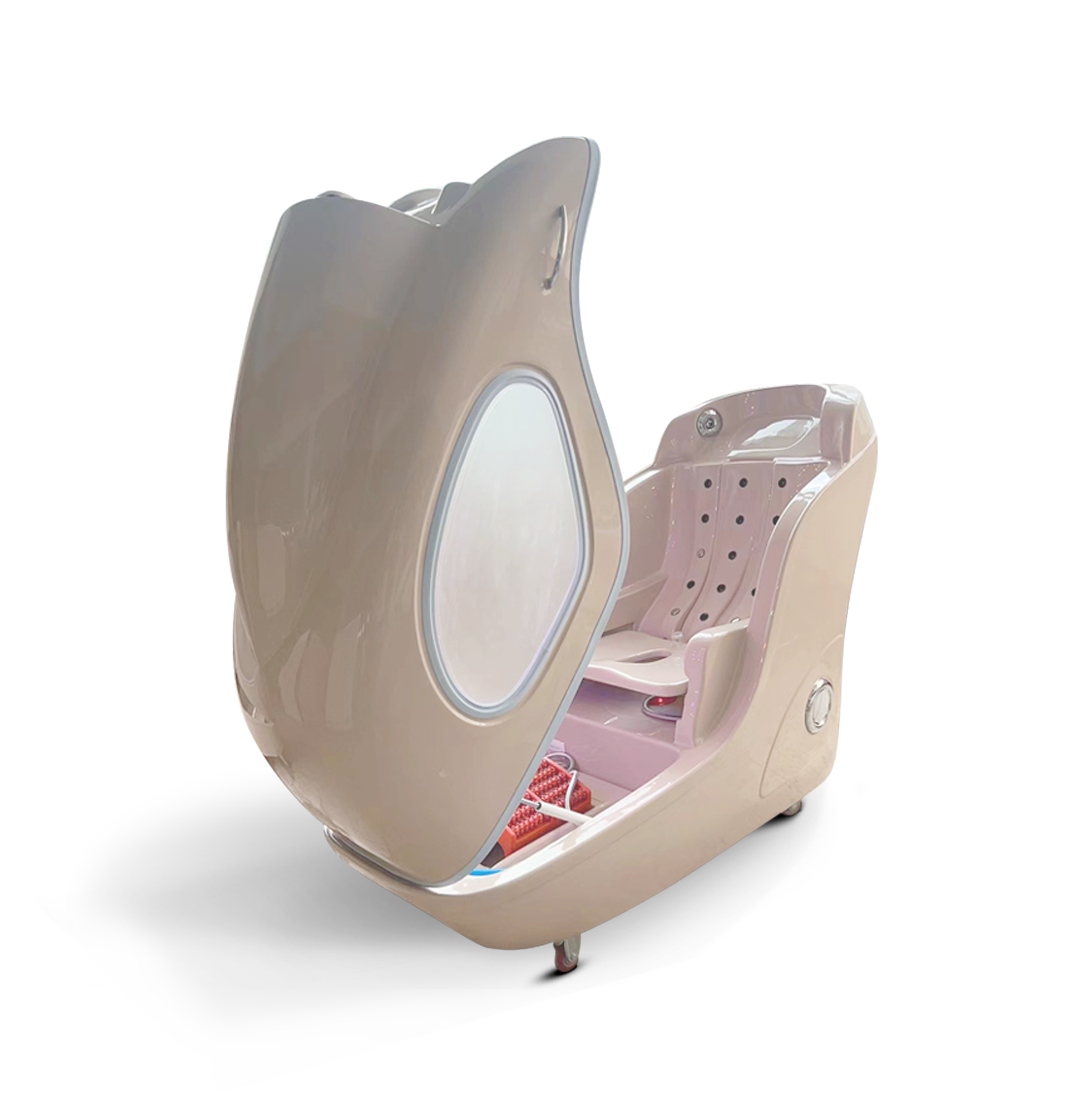 Semi- laying spa capsule