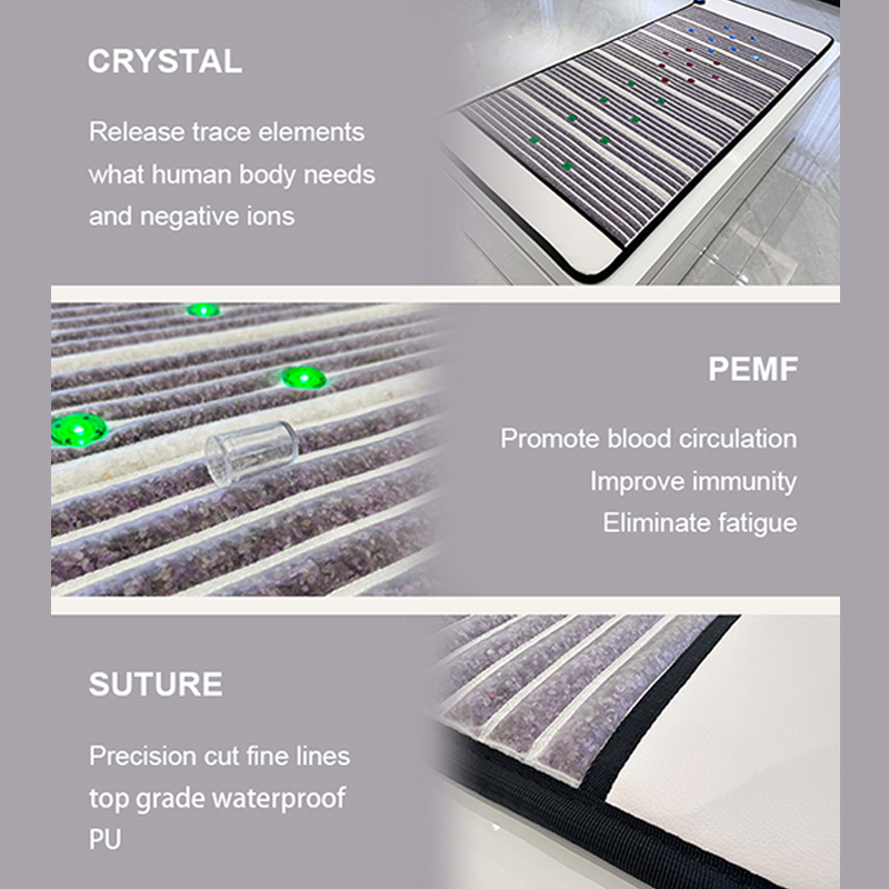 White crystal & amethyst stone mat image 3
