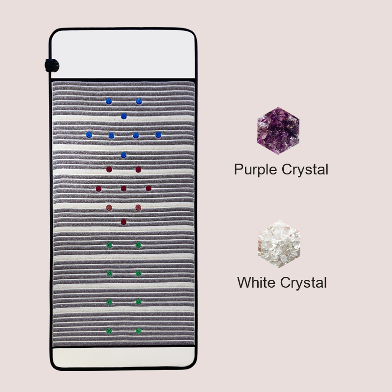 White crystal & amethyst stone mat image 2