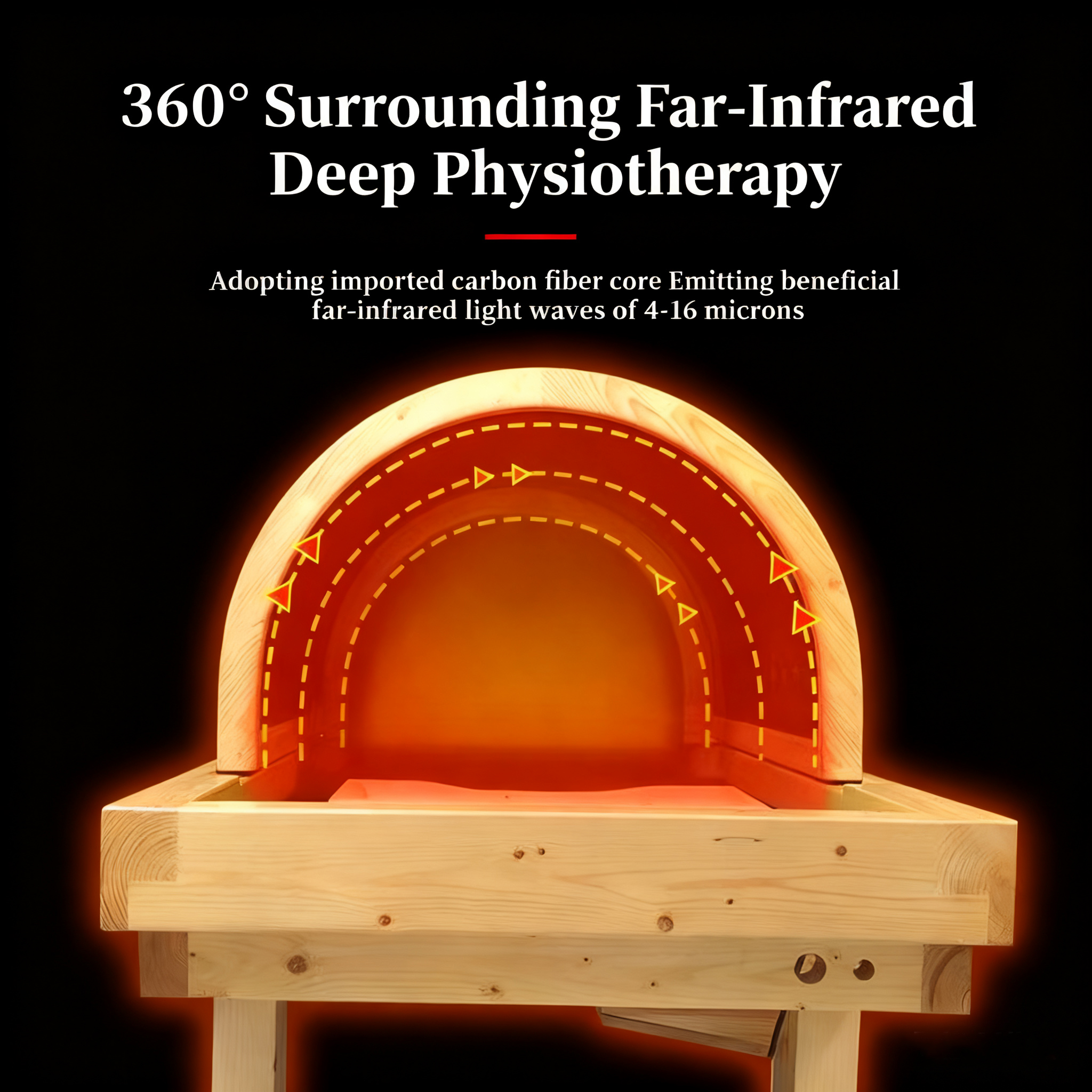 Wooden Infrared sauna dome with negative ions image 3