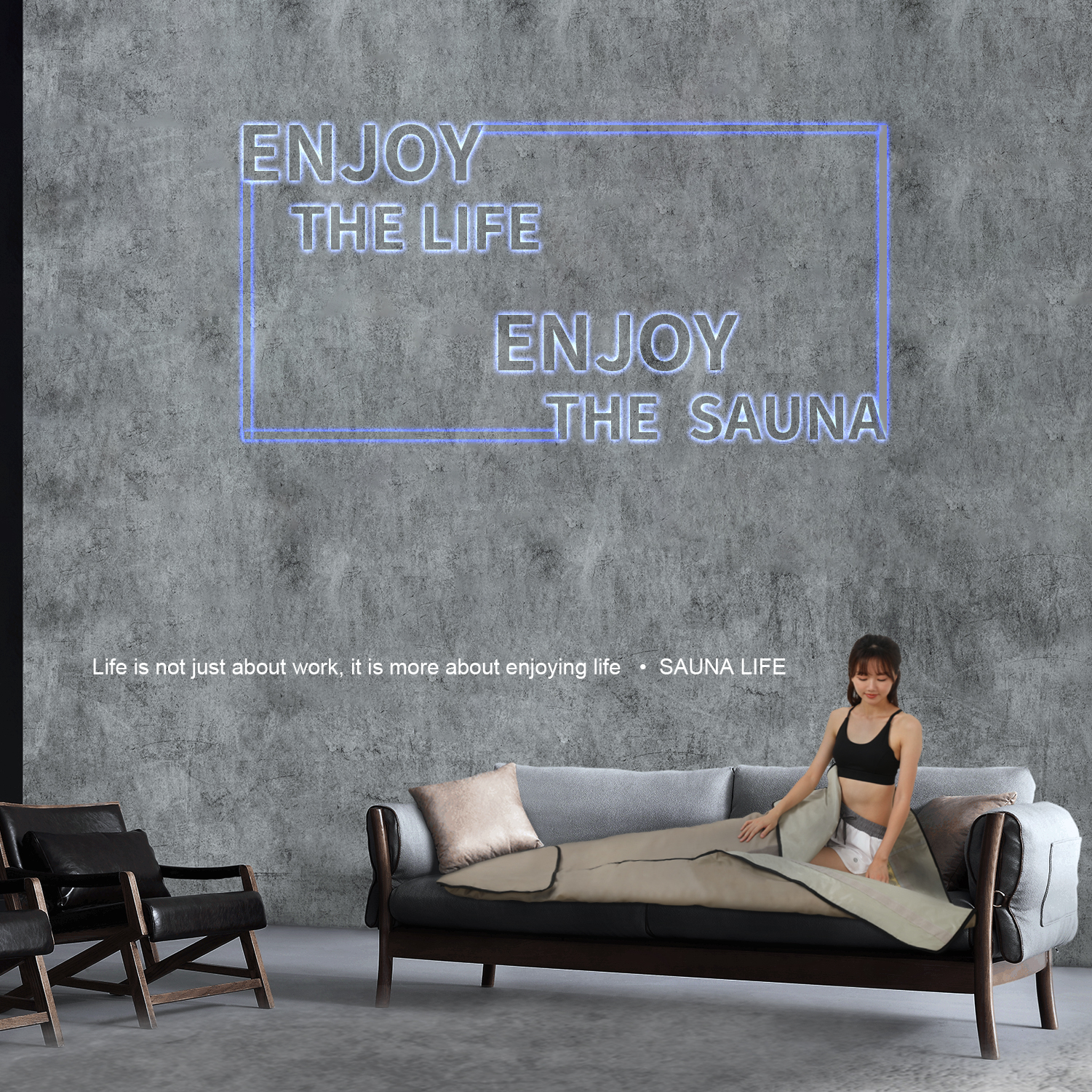 1 zone photon sauna blanket with bian and jade stone image 3