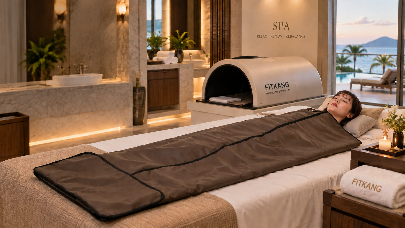 Luxury hotel and wellness resort using infrared sauna products